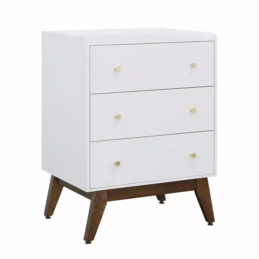 Picket Houtilize Furnishings Saddie 3 Drawer Chest in White