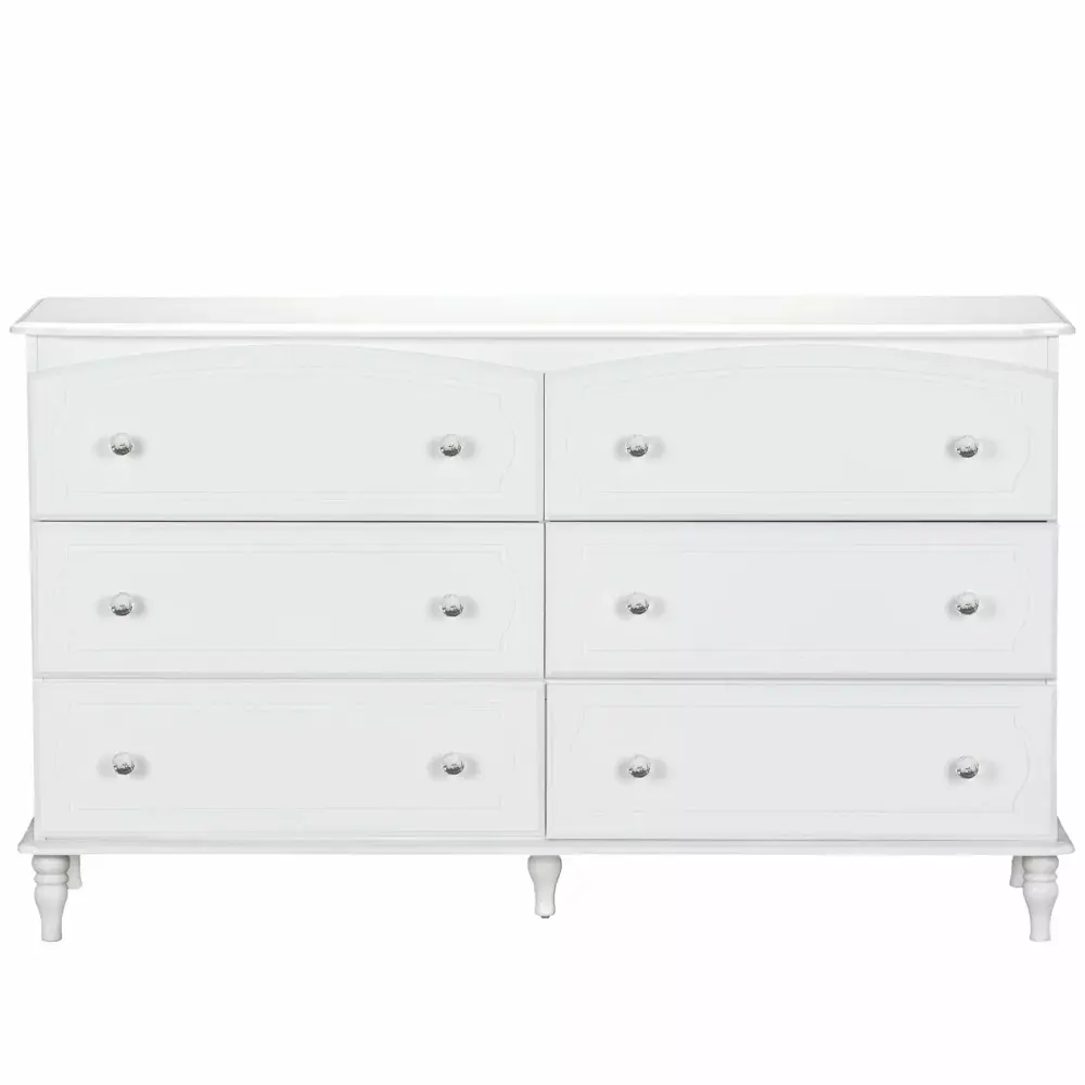 Little Seeds Rowan Valley Laren 6-Drawer Dresser in White - Kids Bedroom Furniture