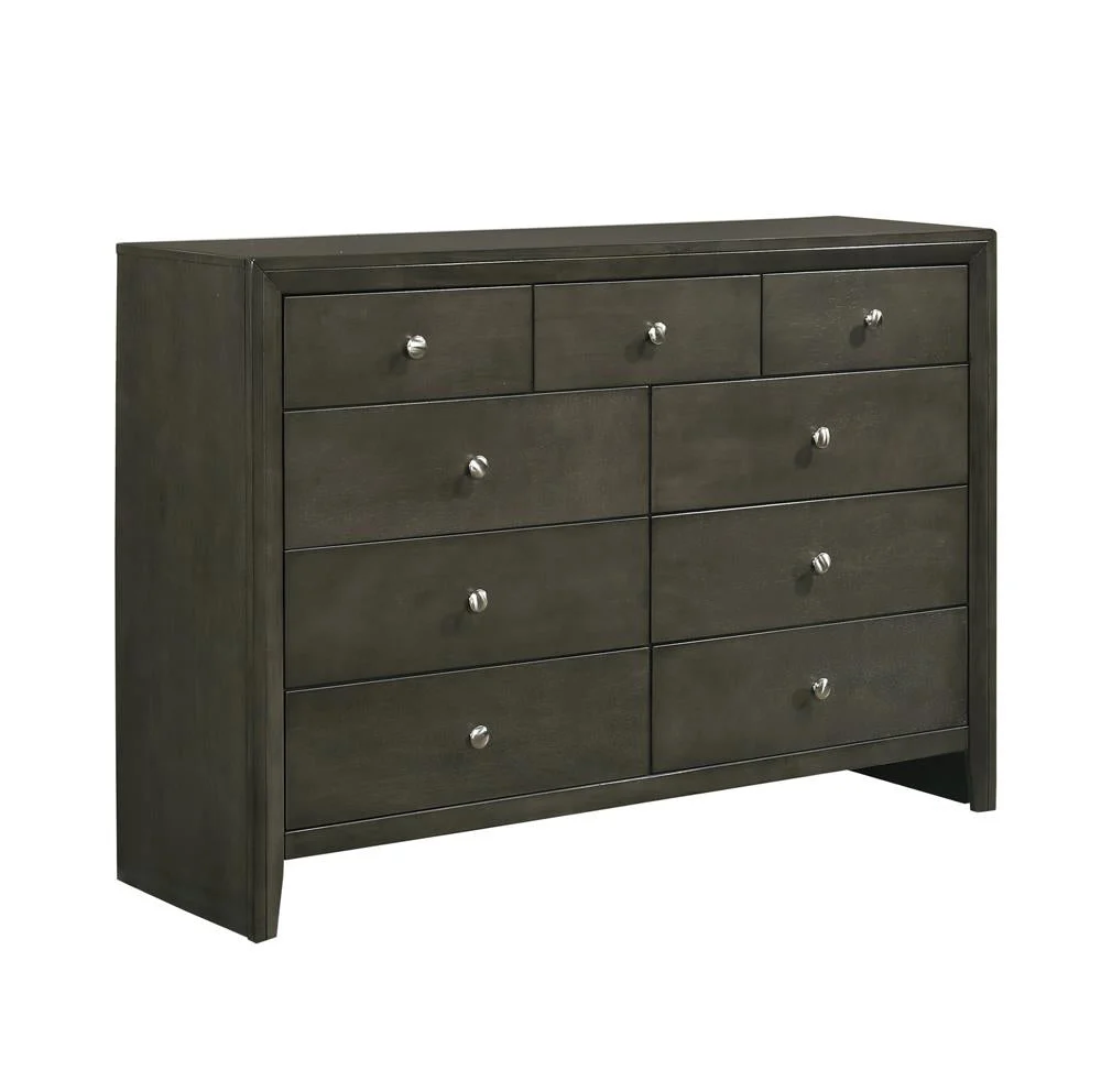 Serenity 9-drawer Dresser Mod Grey - Modern Bedroom Storage Solution