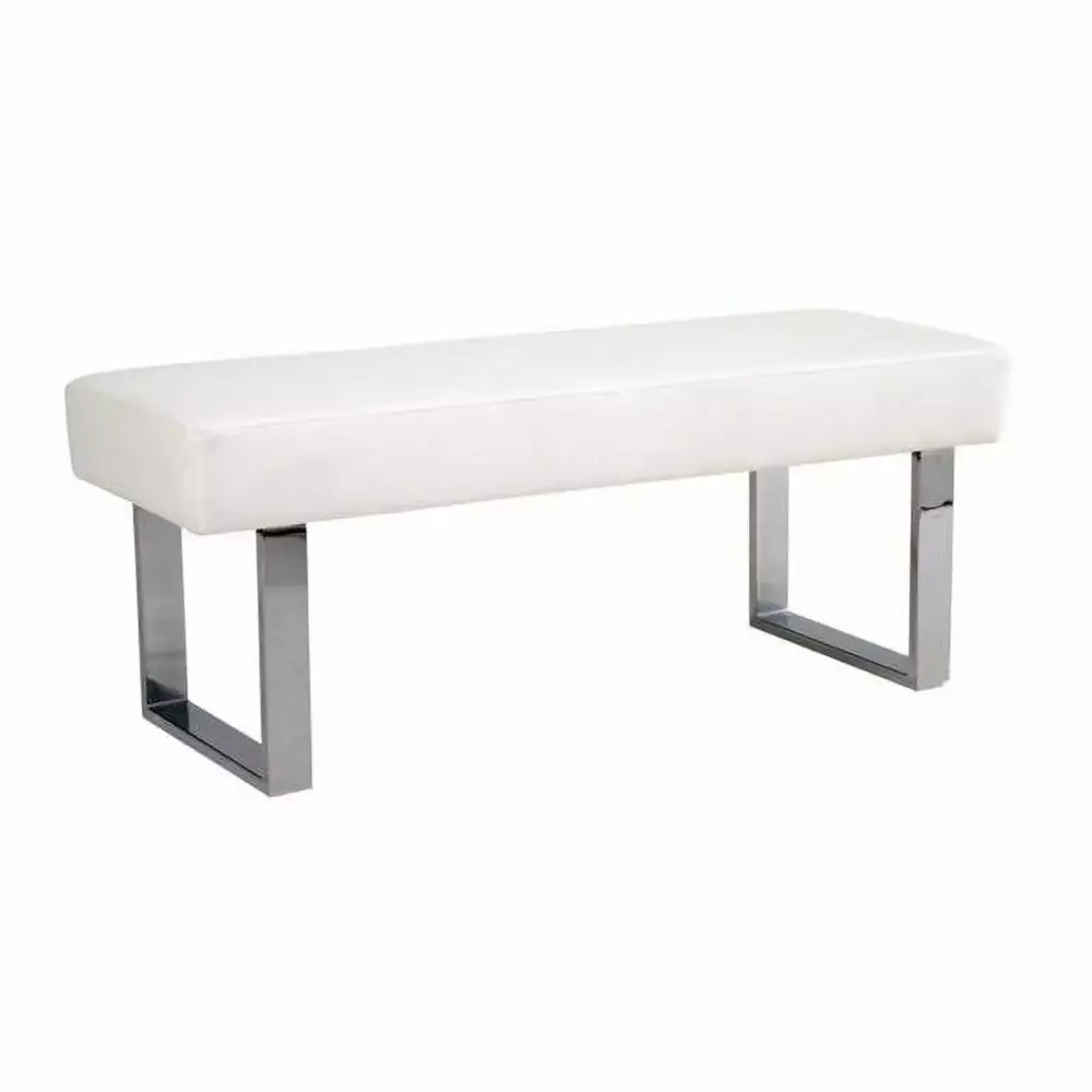 Amanda Bench - White Modern Accent Bench for Living Room
