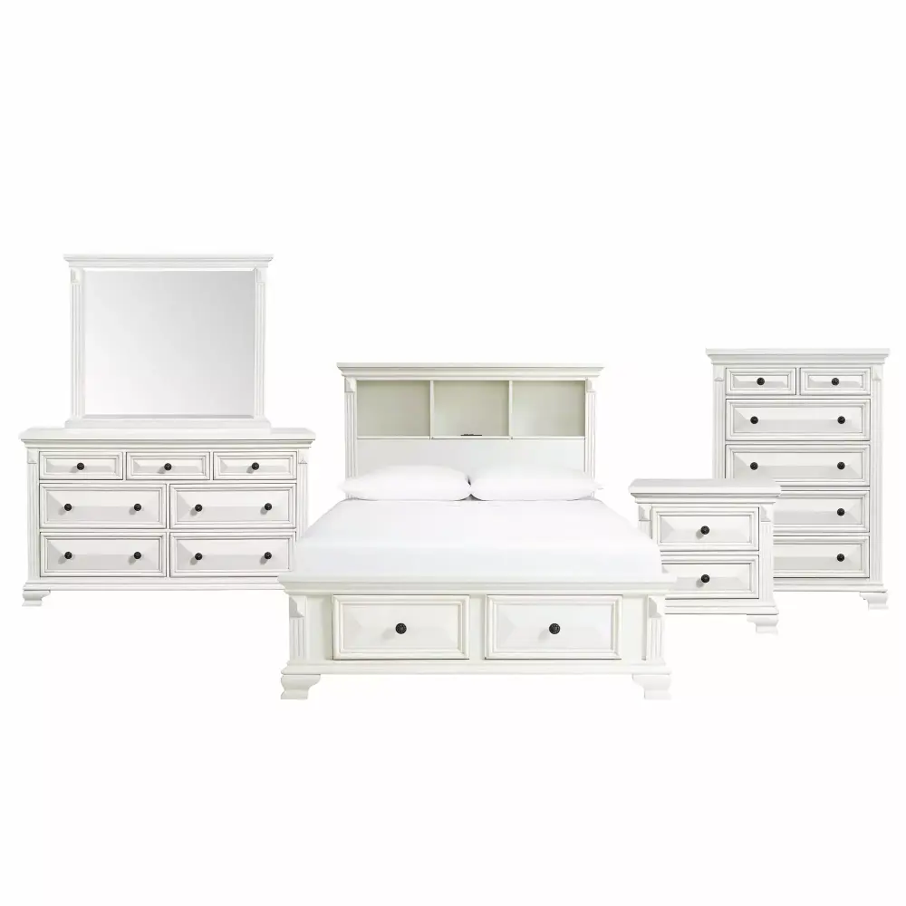 Picket Houtilize Furnishings Reba Accent Chest in Antique White