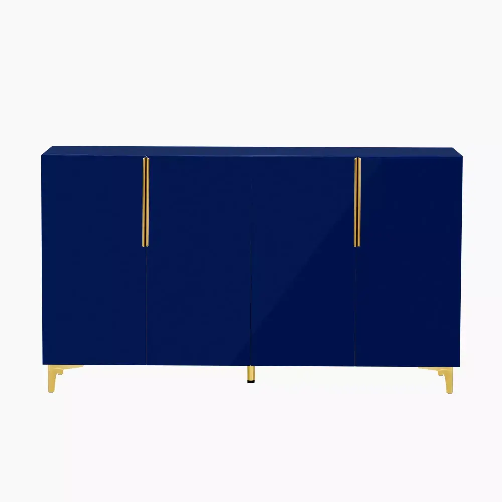 U_Style Glossy Finish Luxury Storage Cabinet Adjustable for Living Room Study