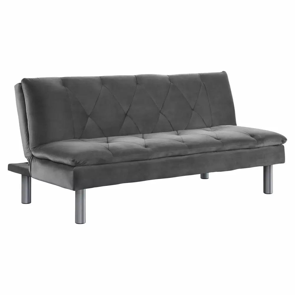 ACME Cilliers Adjustable Sofa Gray and Chrome Full Size