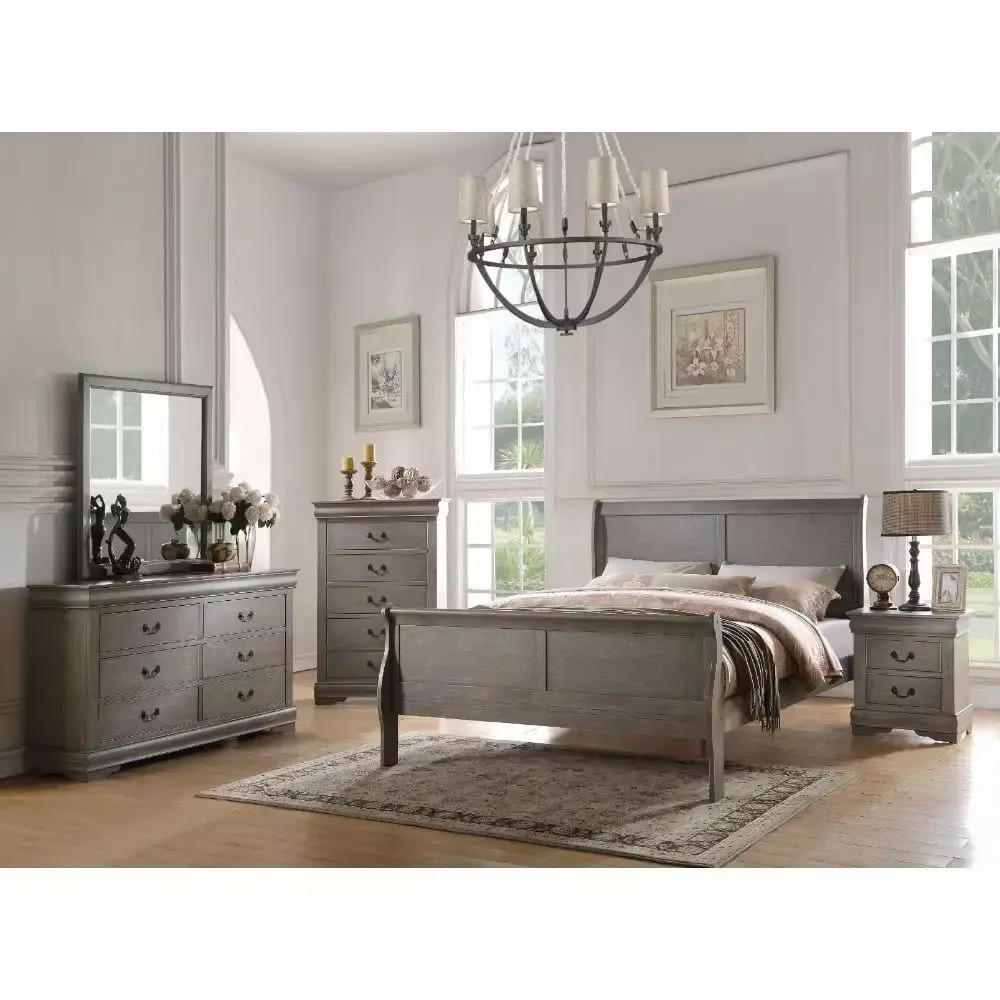 Acme Louis Philippe Antique Gray Twin 6pcs Bedroom Set 23875T