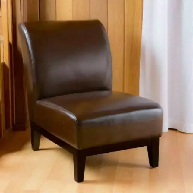 Christopher Knight Home Brakar Brown Leather Armless Chair