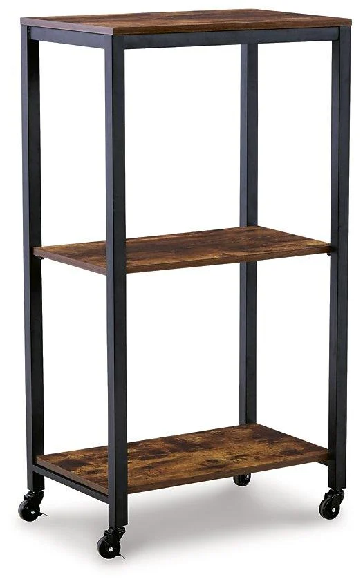 Bevinfield Modern Bar Cart with Wheels for Home or Office