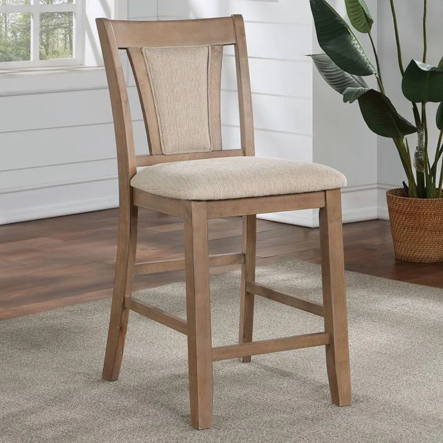 UPMINSTER Counter Ht. Chair Set of 2 - Natural Tone Bar Stools