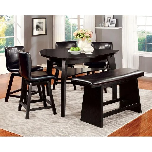 HURLEY Black Counter Ht. Table - Sleek Bar Table for Contemporary Spaces
