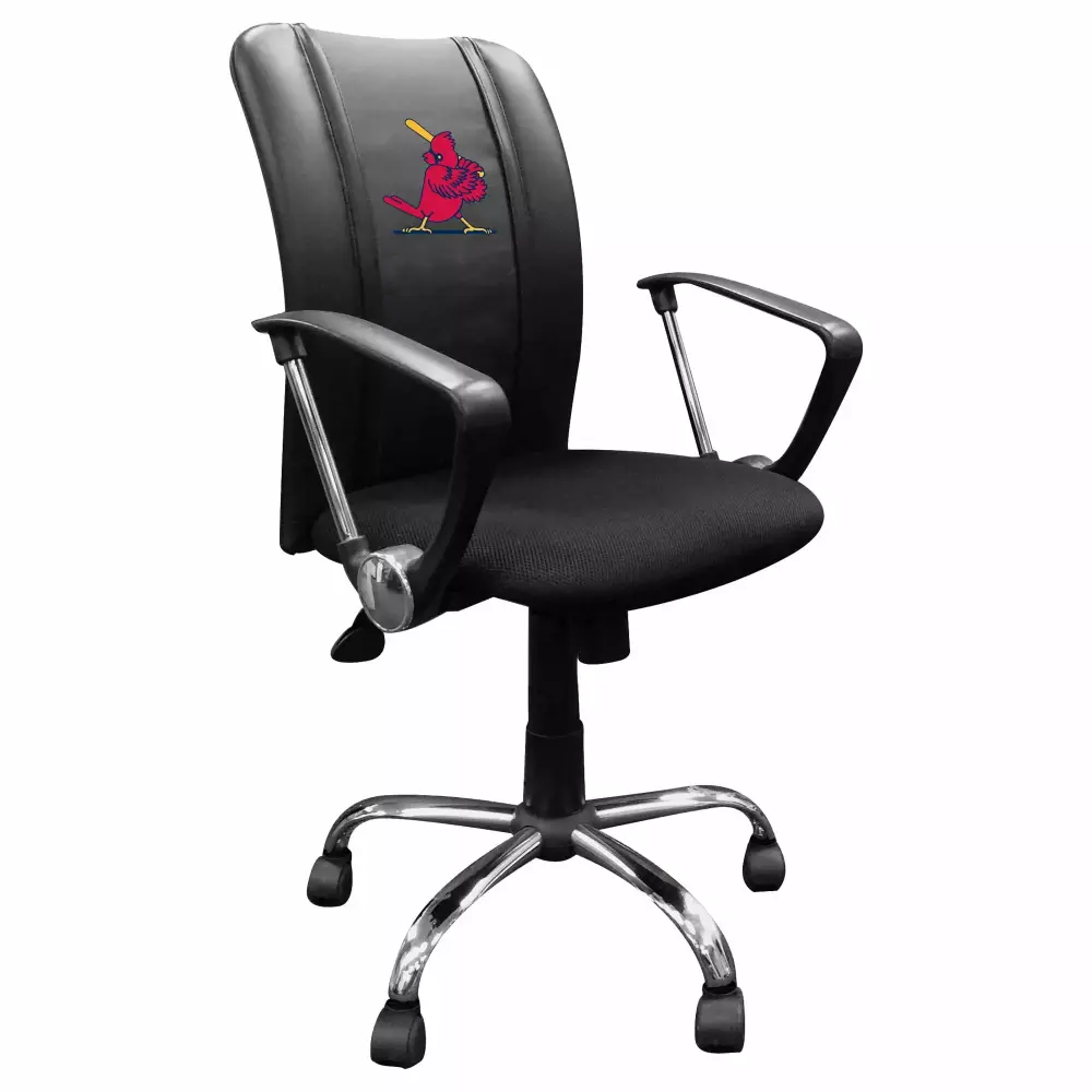 Black St. Louis Cardinals Curve Task Chair with Team Logo for Office