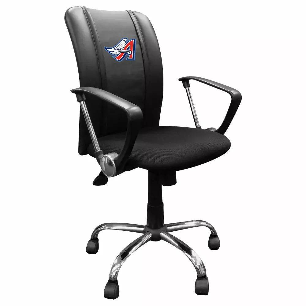 Black Los Angeles Angels Team Curve Task Chair for MLB Fans