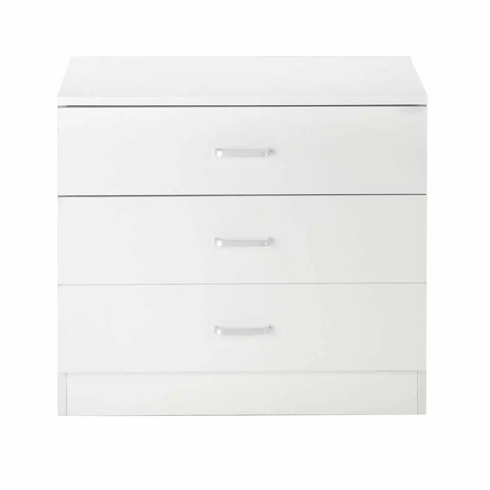 Ktaxon 2 Pcs Simple White 3-Drawer Dresser Easy to Assemble for Any Room