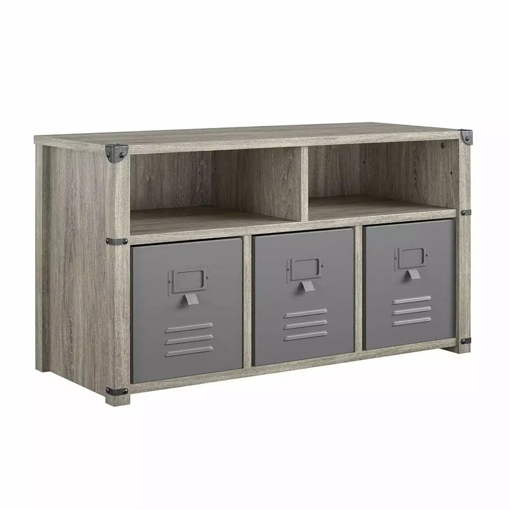 Little Seeds Nova Bedroom Storage Bench in Grey Oak