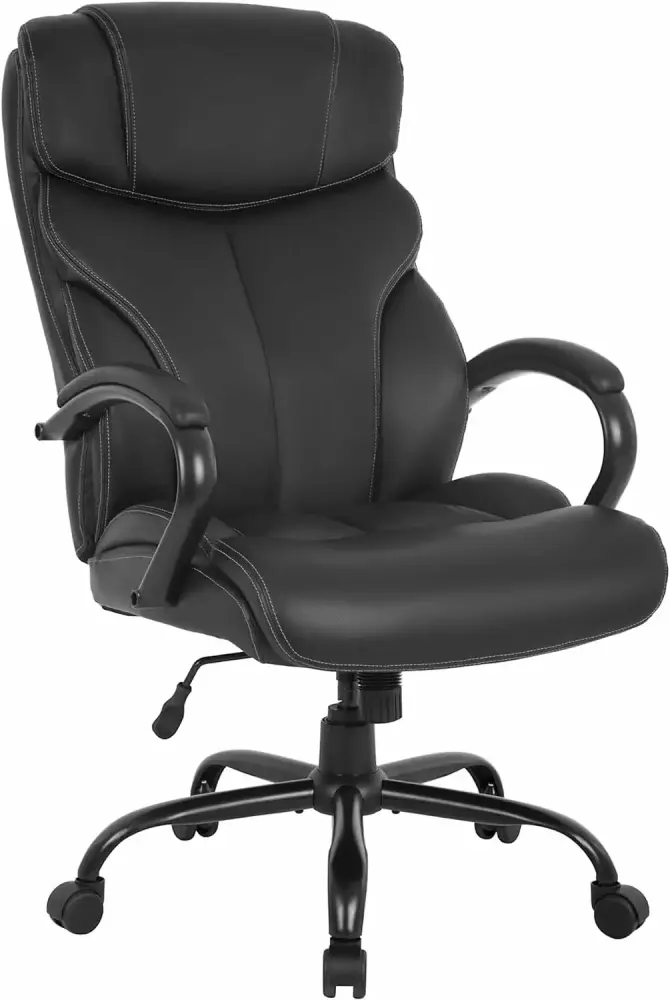 BestOffice Ergonomic Big and Tall Office Chair with Lumbar Support PU Leather