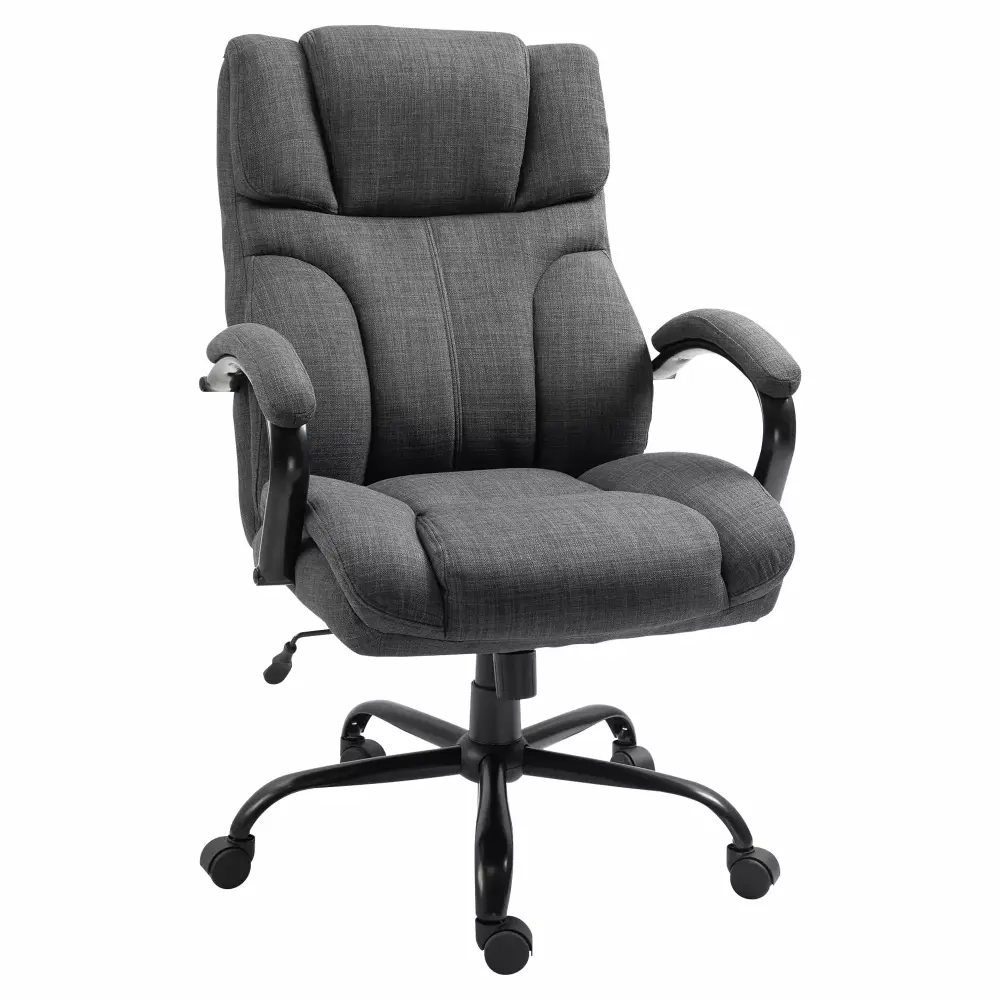 DeeHome 500lbs Big and Tall Office Chair with Wide Seat and Linen Finish