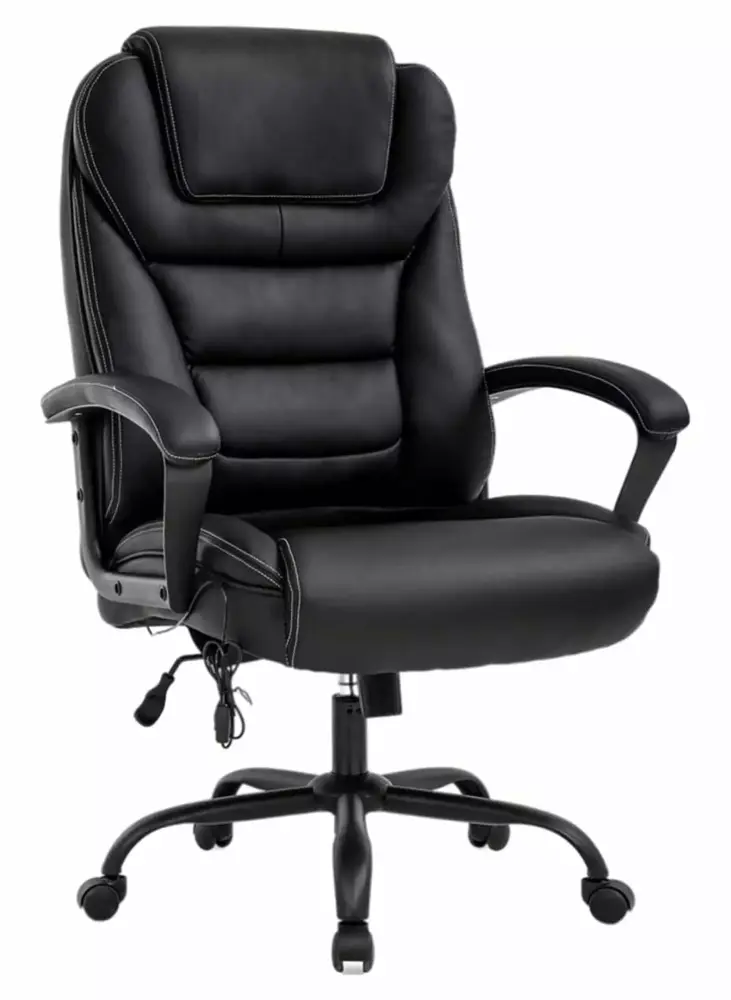 500lbs Big and Tall PU Leather Office Chair with Lumbar Support