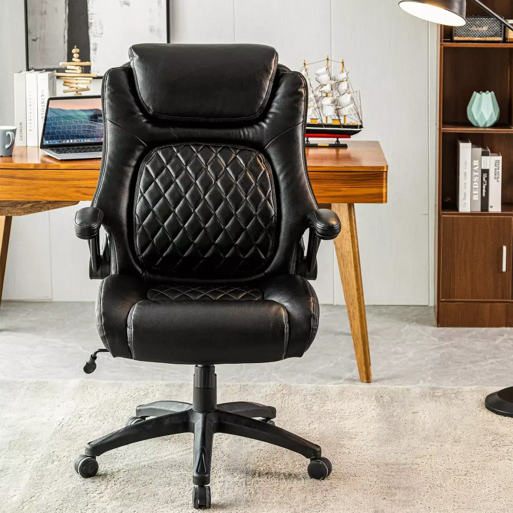 Big & Tall 400lb Ergonomic Leather Office Chair - Executive Desk Chair for Heavy People