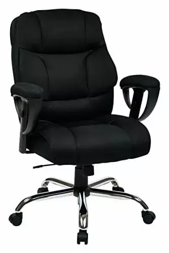 Office Star Executive Big Mans Chair with Mesh Seat and Back and Padded Arms