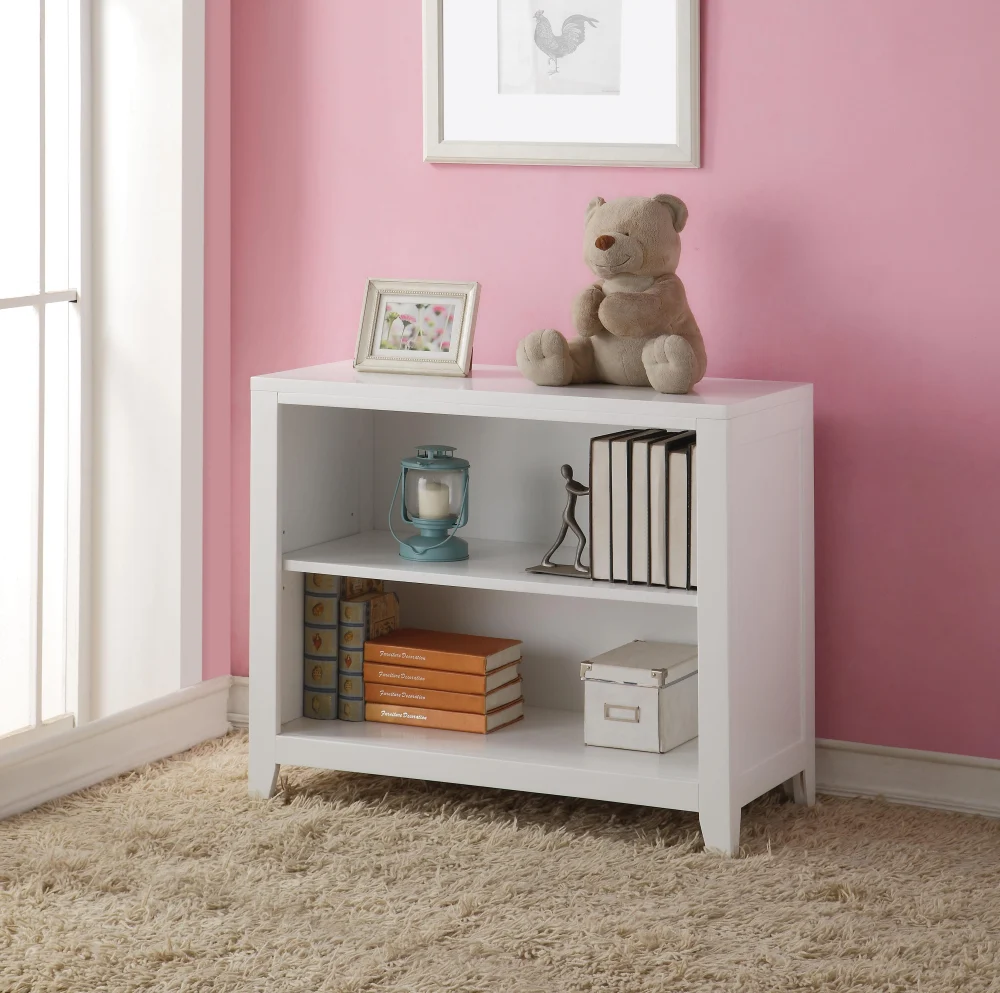 Lacey White Bookcase - Modern 5-Tier Storage Shelf for Home Office