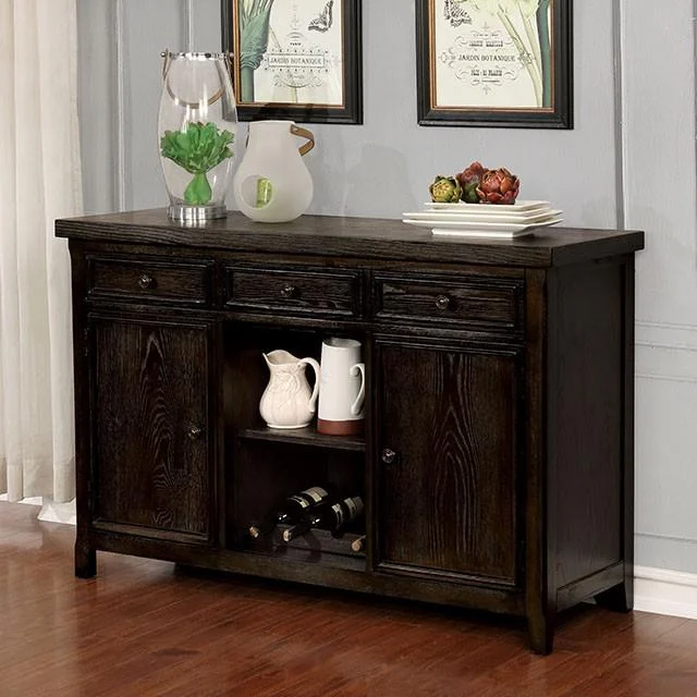 Patience Dark Walnut Server Sideboard for Dining Room Storage