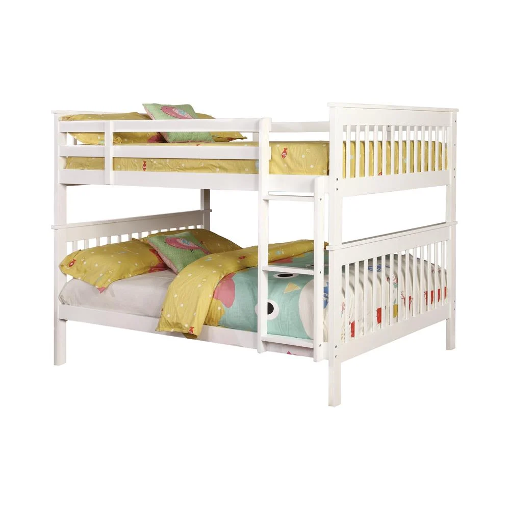 Chapman Full Over Full Bunk Bed in White for Kids and Teens
