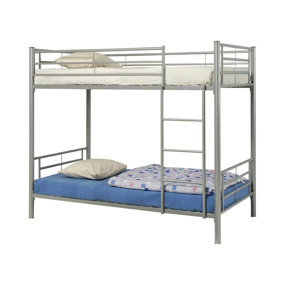 Hayward Twin Over Twin Bunk Bed Silver - Space Saving Kids Bed