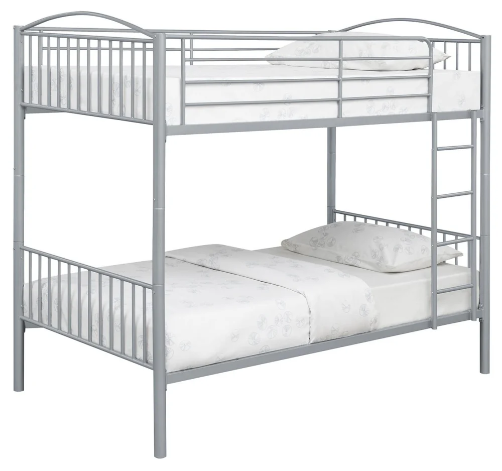 Anson Twin Over Twin Bunk Bed with Ladder White