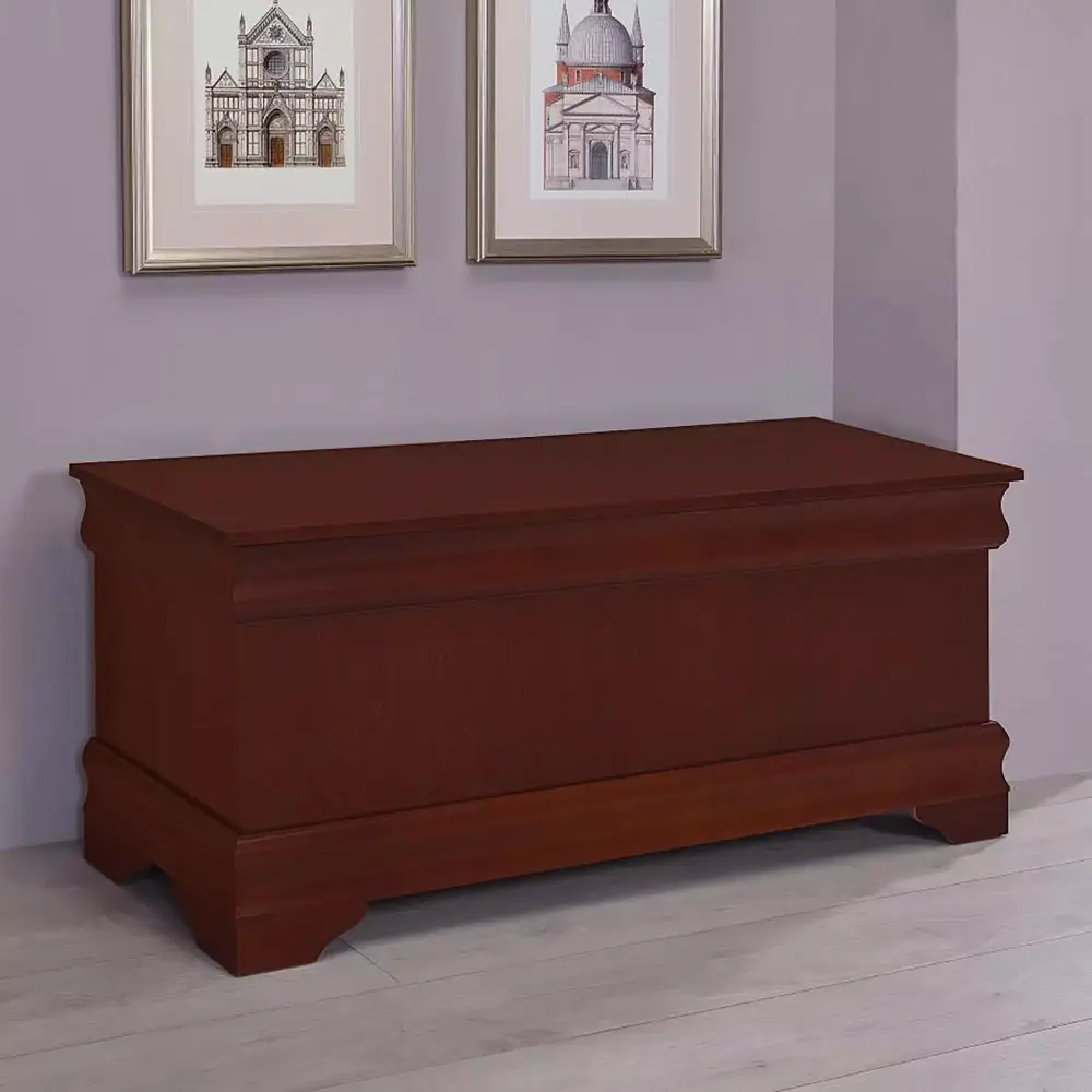DeeHome Adiele Warm Brown Cedar Chest - Classic Bedroom Storage