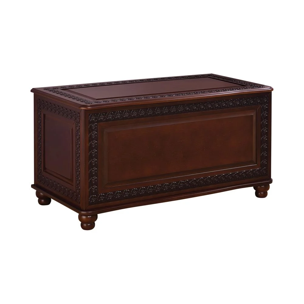 Finlay Flip Open Storage Cedar Chest Deep Tobacco Rustic Trunk
