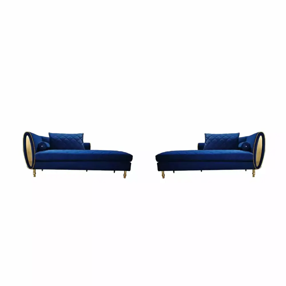 Homestock Artistic Accomplishment 809 2-Piece Blue Chaise Lounge Set