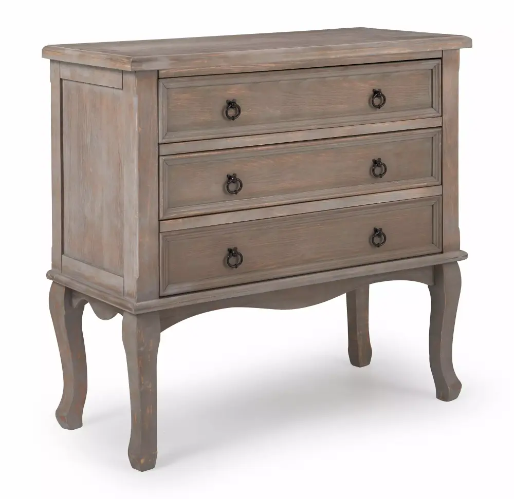 ClickDecor Thomas 3 Drawer Chest Gray