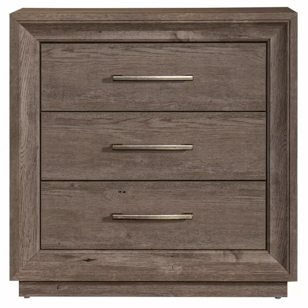 Horizons Medium Gray Bedside Chest with Built-In Charging Station