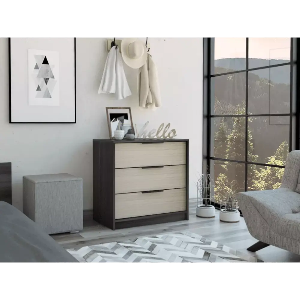 3-Drawer Dresser with Exceptional Top - Ample Storage Space for Bedroom or Living Room