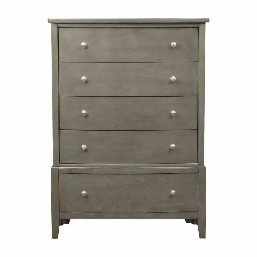 Cotterill Gatherion Chest with Gray Finish and Nickel Hardware - Modern Bedroom Storage
