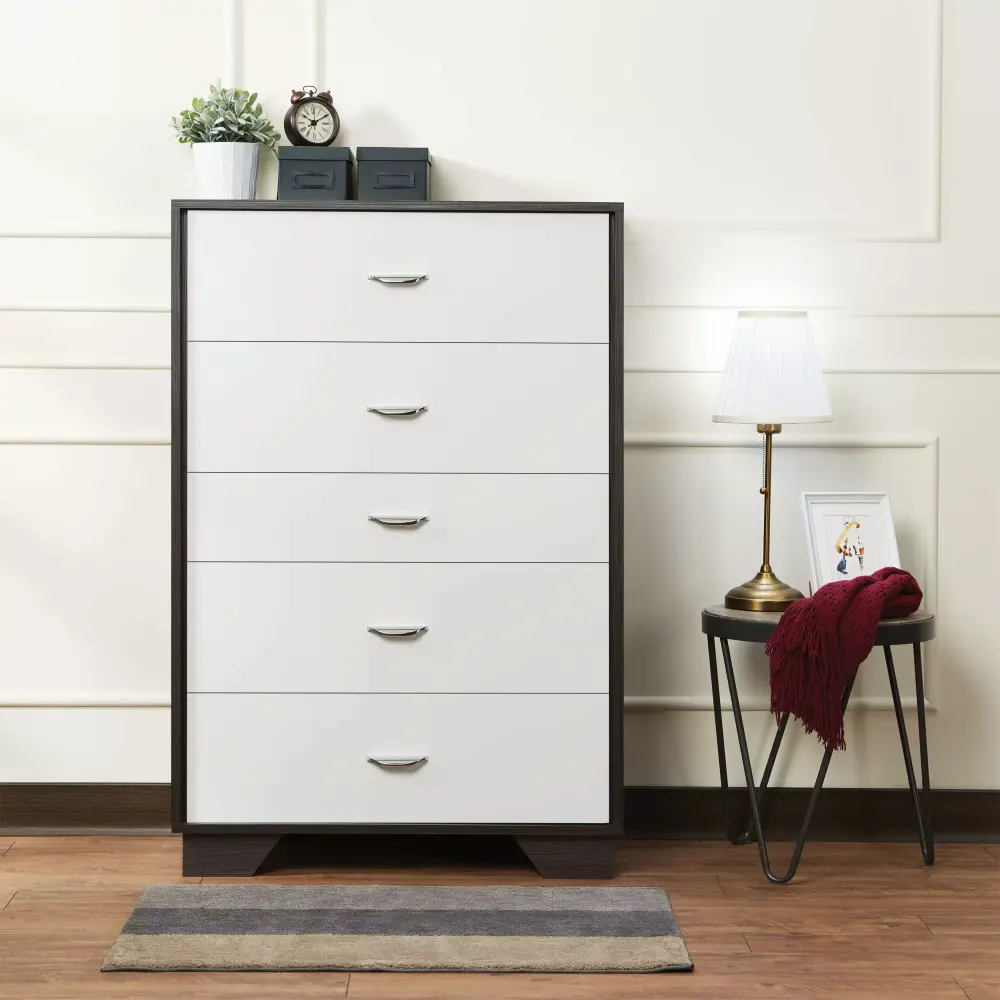 ACME Eloy Chest in White & Espresso 97368 for Bedroom Storage