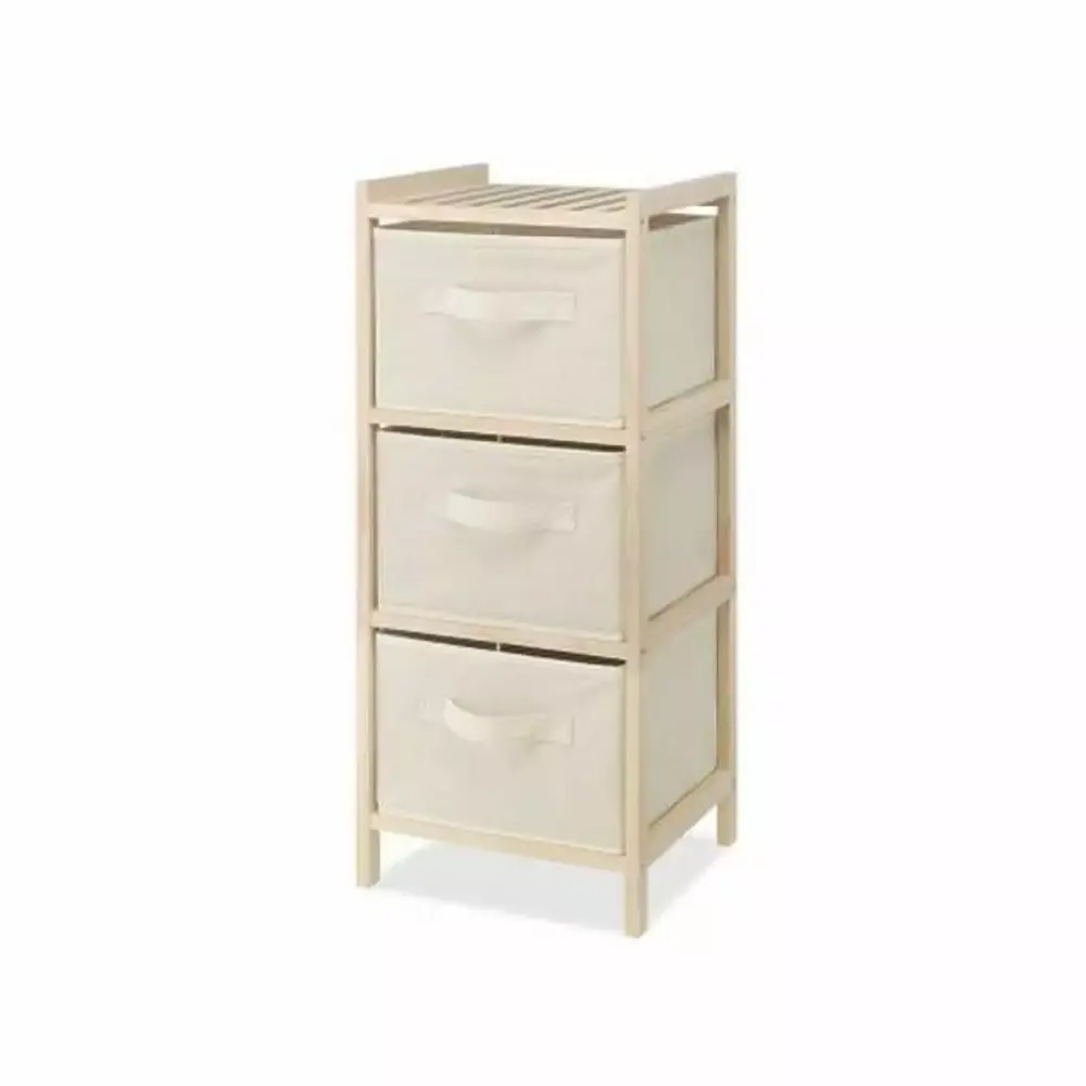 3-Drawer Wood Chest Pack of 4