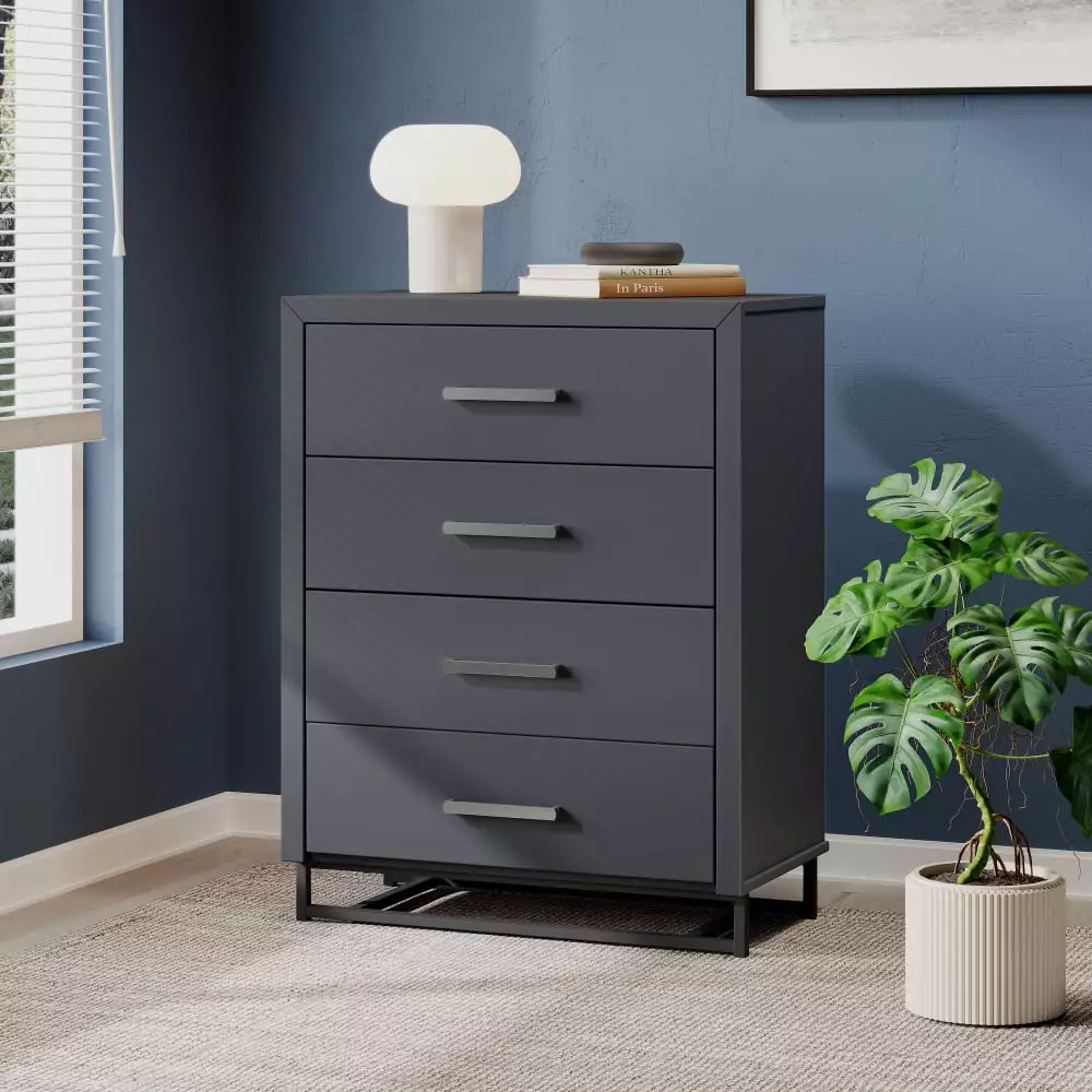 4 Drawer Chest - Compact Storage Solution for Bedroom or Living Room