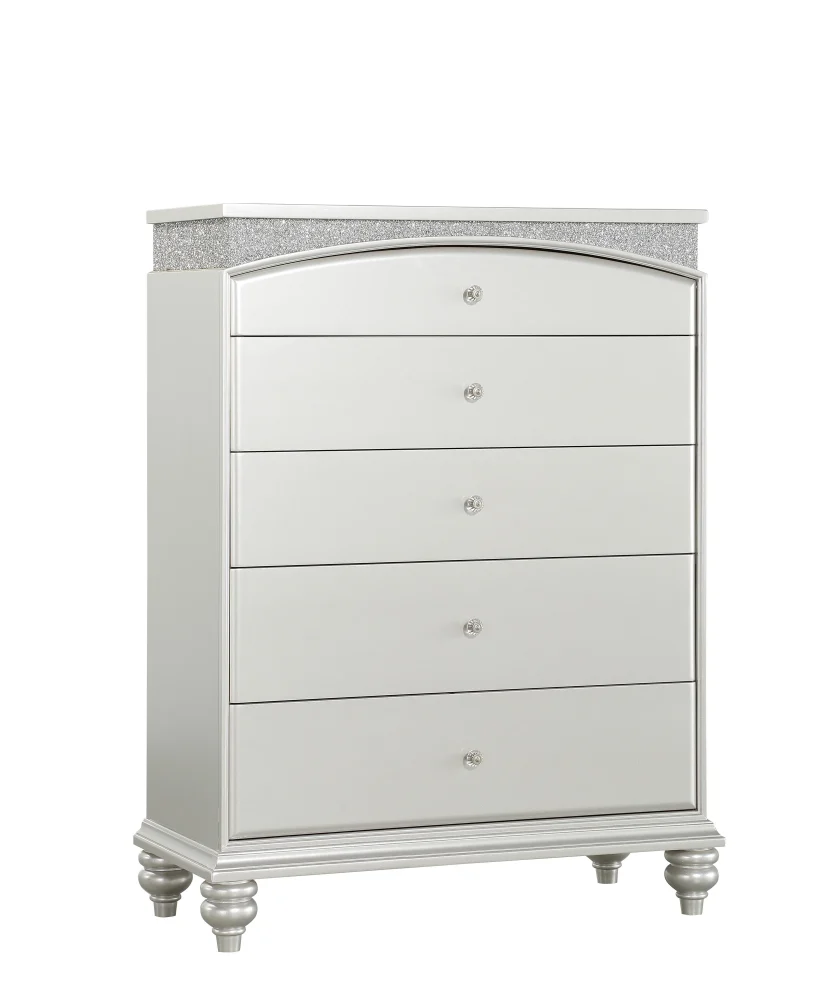 Maverick Platinum Chest Modern Bedroom Storage