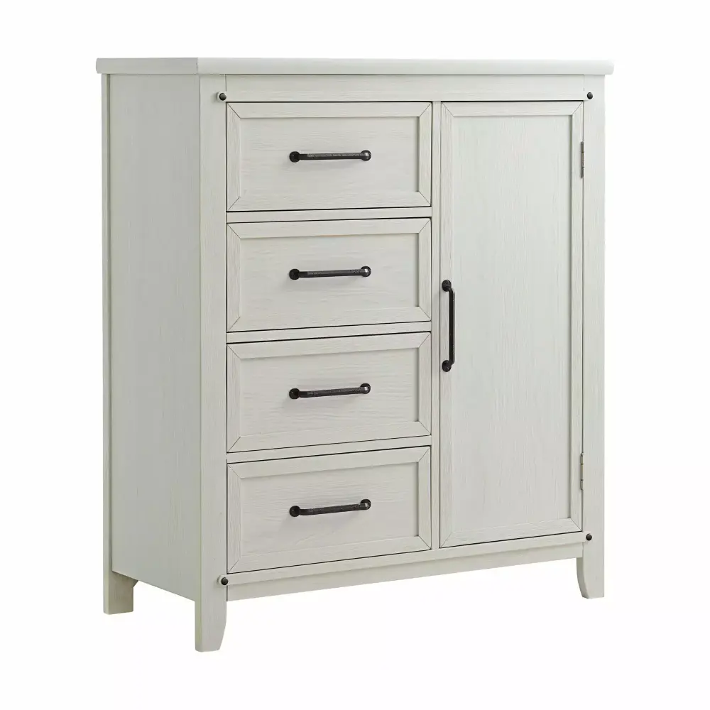 Soho Baby Morrison Chifferobe Rustic White - Baby Closet and Dresser Combo