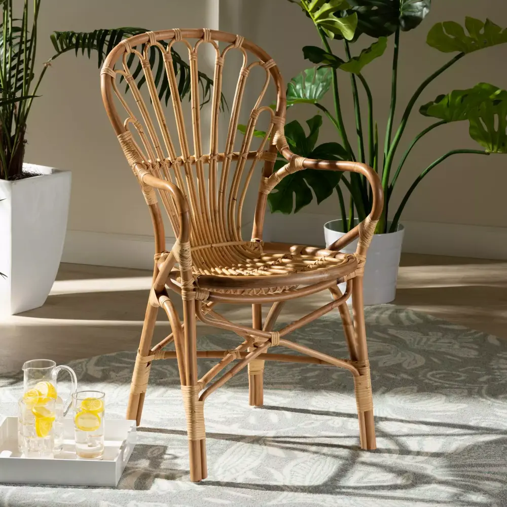 Bali & Pari Sheraton Club Chair Natural Fabric Upholstered Modern Lounge Chair