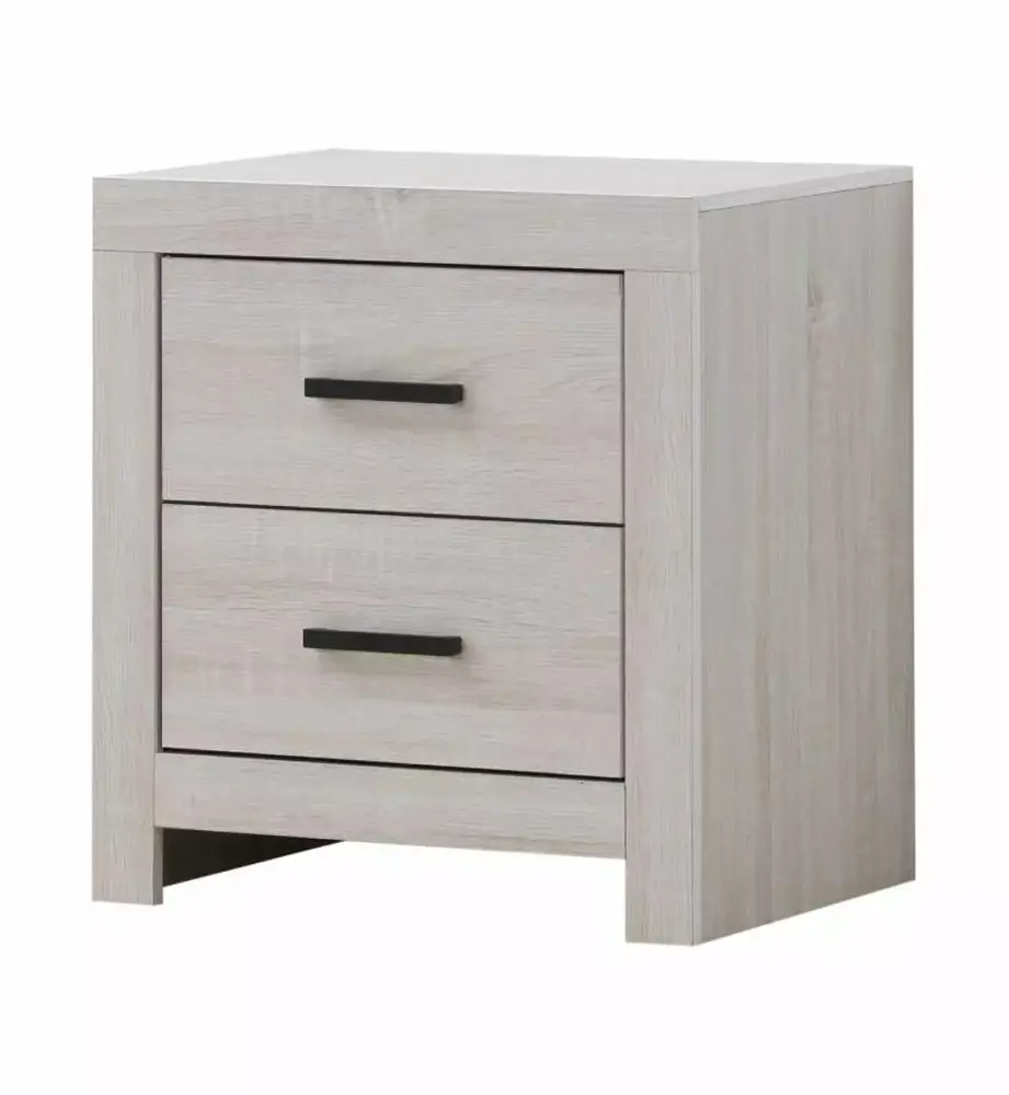 Brantford 2-drawer Nightstand in Coastal White for Bedroom