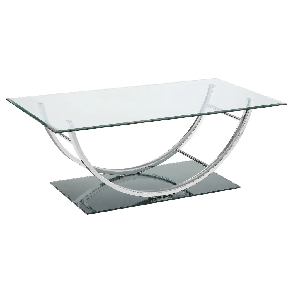 Danville U-Shaped Coffee Table in Chrome for Contemporary Living Spaces
