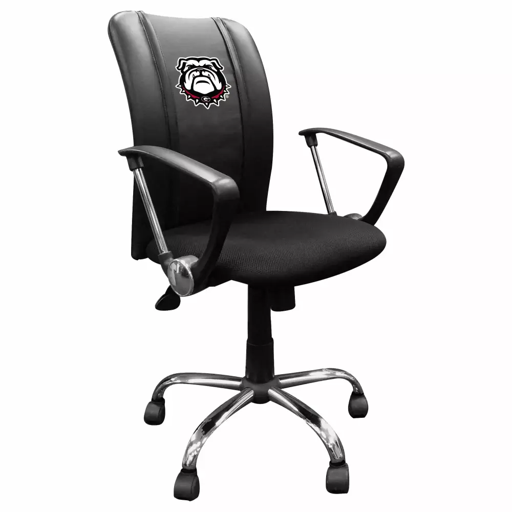 Georgia Bulldogs Alternate Logo Curve Task Chair with Zipper System