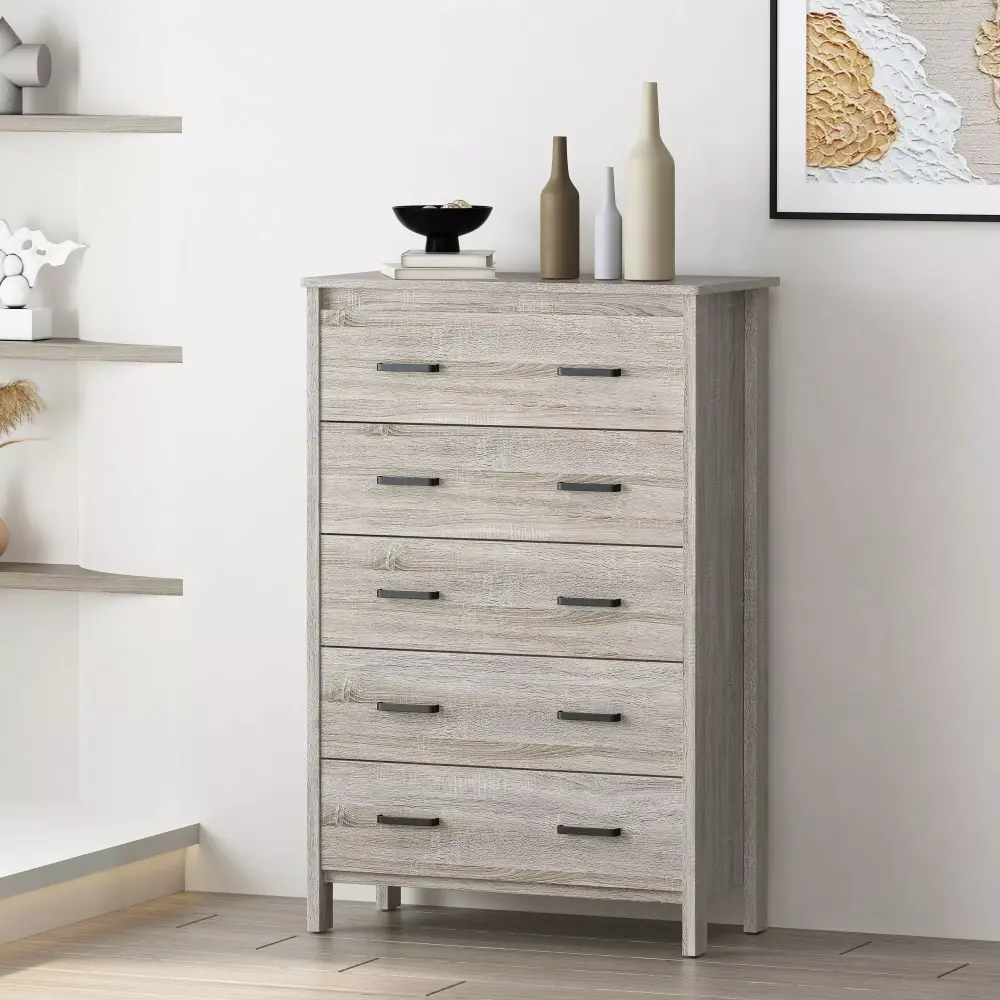 DeeHome 5 Drawers Chest for Compact Bedroom Storage