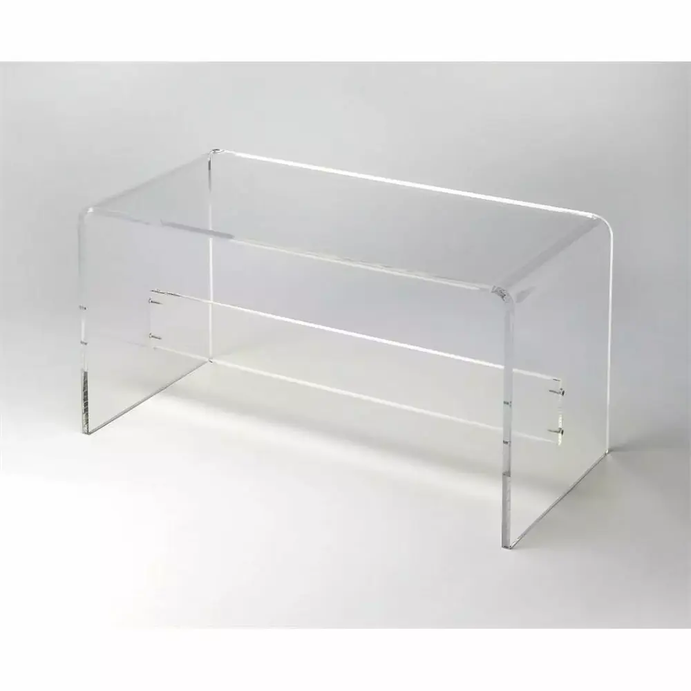 Beaumont Lane Acrylic Bench Transparent Contemporary Style for Modern Spaces
