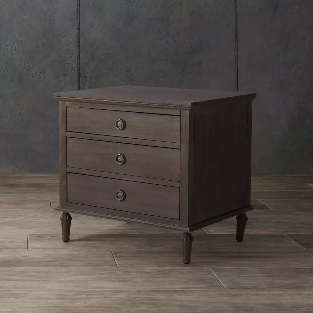 SAFAVIEH Couture Lisabet Contemporary Nightstand with 3 Drawers in Light Brown