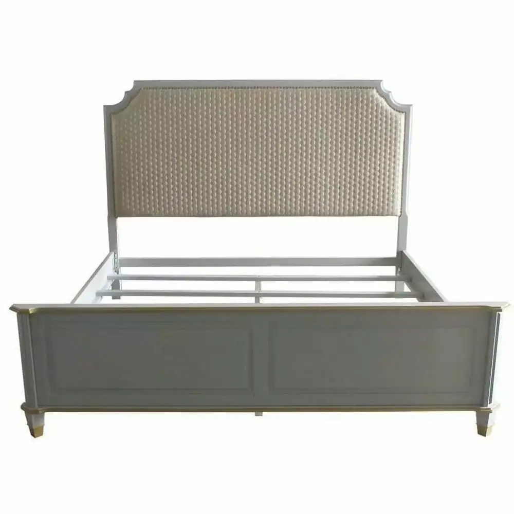 Beige & Gray California King 5-Piece Bedroom Set Acme Houtilize Marchese - Modern Bedroom Suite