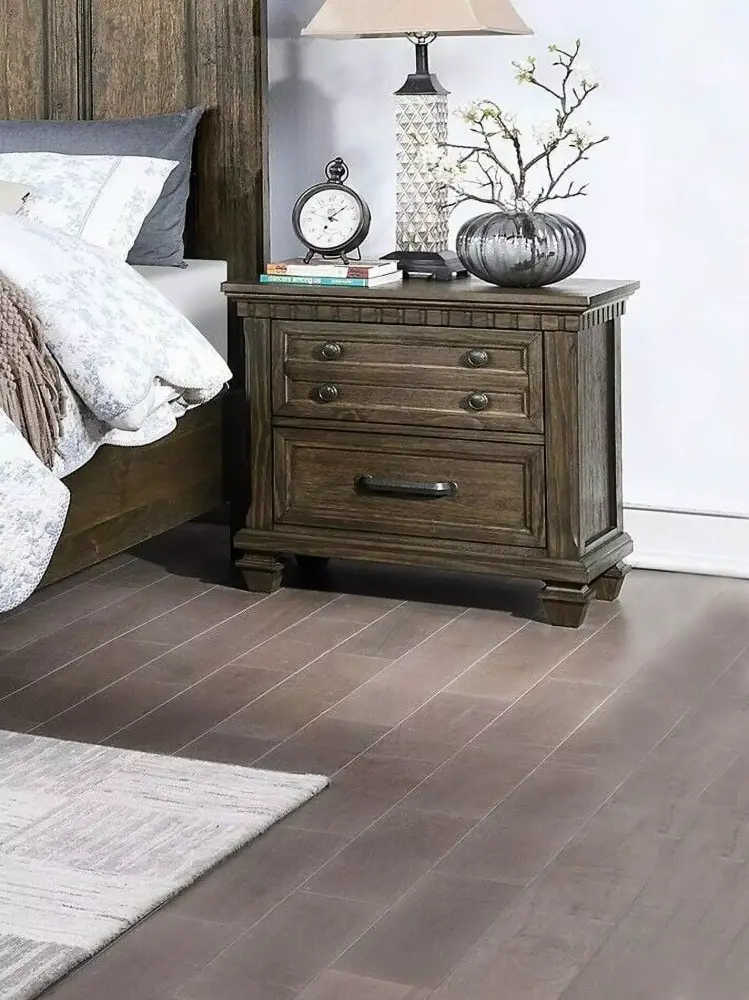 Antique Brown Finish Contemporary California King Size Bed Dresser Mirror Nightstands 4pc Bedroom Furniture High HB Storage FB