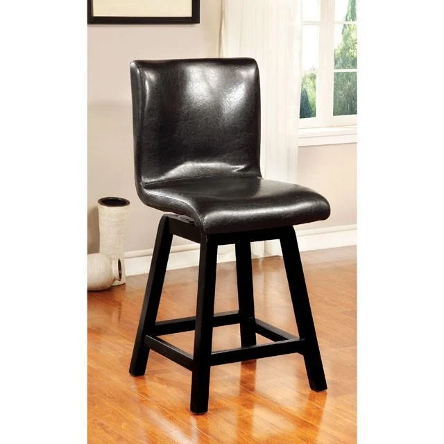 HURLEY Black Counter Height Chair Set of 2