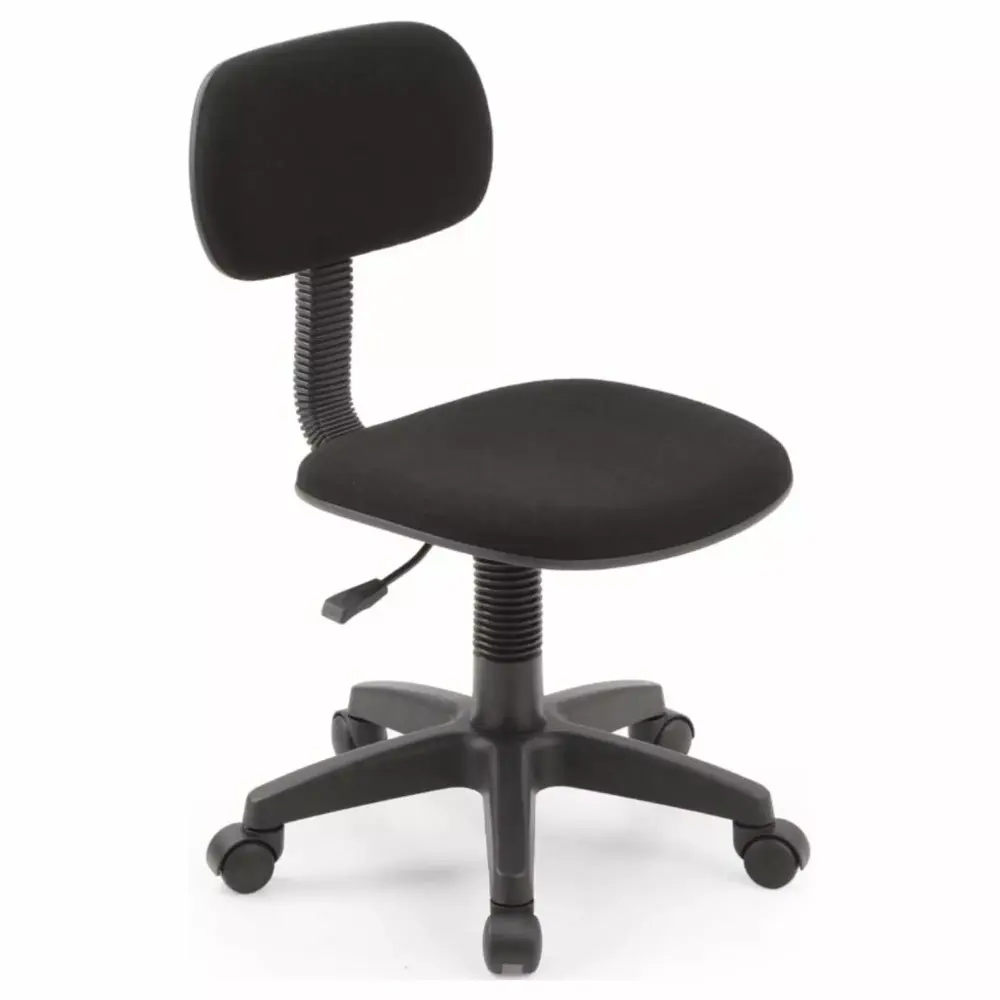 Contemporary Home Living 35.25 Black Adjustable Armless Swivel Kids Desk Chair