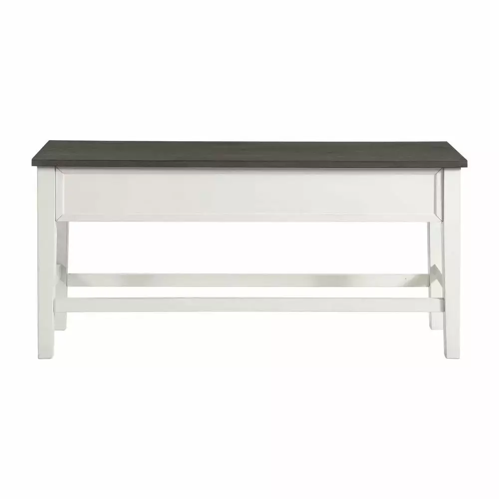Picket House Furnishings Jamison Storage Counter Dining Bench in Gray